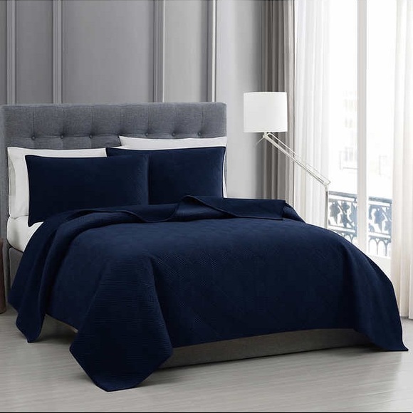 Future Soft Embroidered Velvet Queen Quilt Set 3Pc - Picture 5 of 16